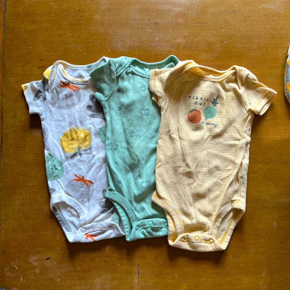 Set of 4 Carter’s Farm Themed Onesie Bodysuits Size 3 months